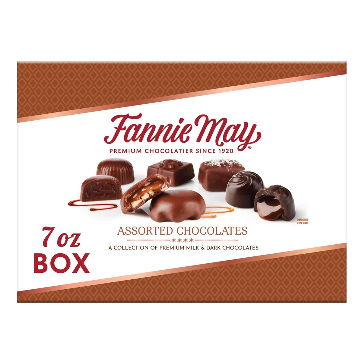 Fannie May Assorted Milk & Dark Chocolate, Chocolate Gift Box, 7 oz