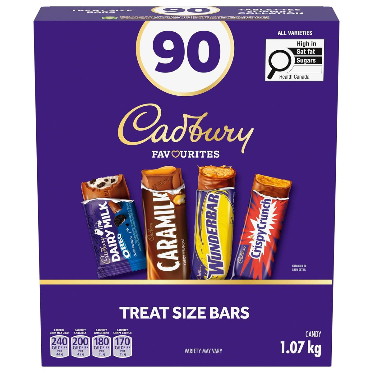 Cadbury 90 TREAT SIZE ASSORTED BARS