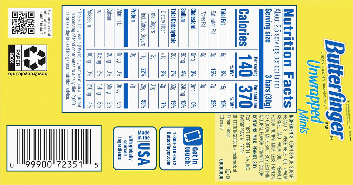 Butterfinger Unwrapped Minis - 2.8-oz. Theater Box